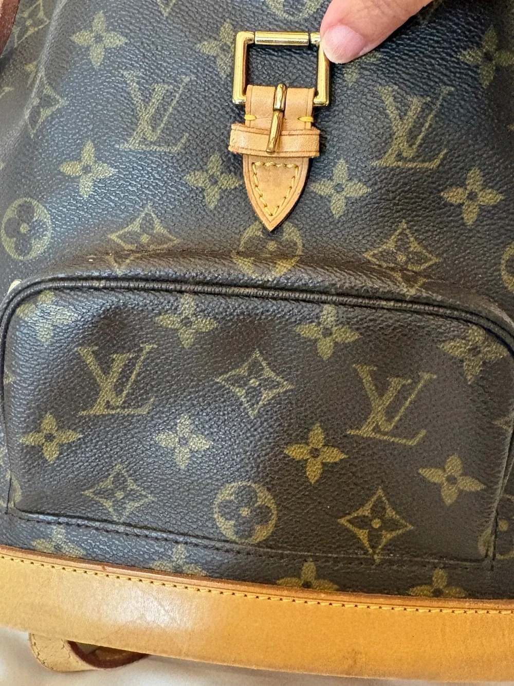 Louis Vuitton Montsouris Backpack Handbag in Brown and Tan Japan purchased